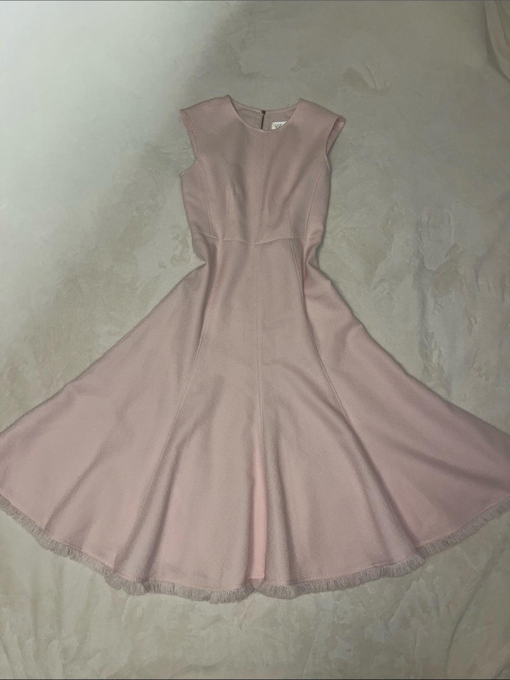Eliza J Blush Pink Sleeveless Midi Fit-and-Flare Dress